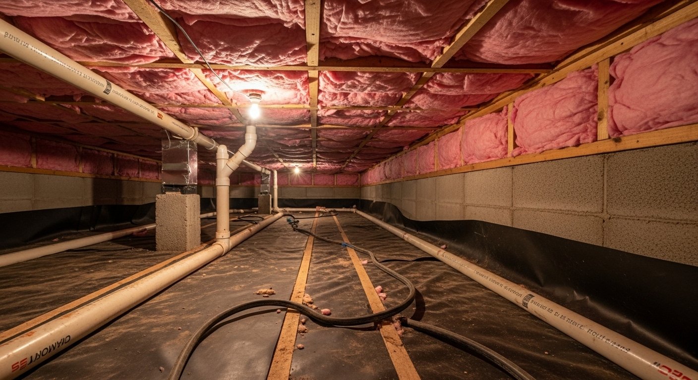 Crawl space insulation and subfloor comfort upgrade in Arcadia, CA